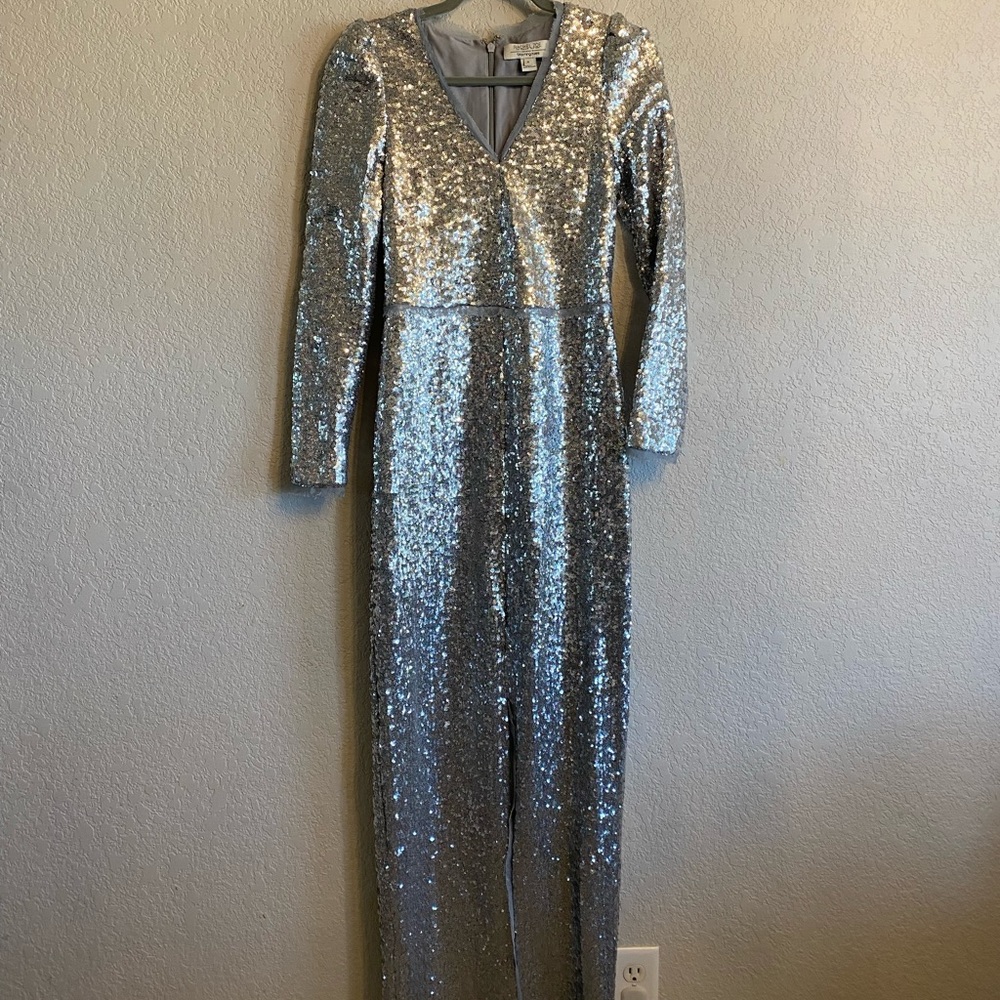 Silver sequin dress